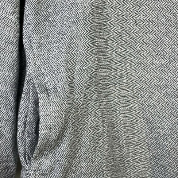 Eileen Fisher Gray Herringbone Side Zip Organic Cotton Jacket‎ Size M - Picture 6 of 8